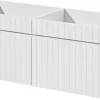 Furnidea Double meuble sous vasque à suspendre ICONIC blanc 120 cm