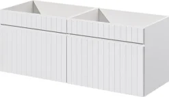Furnidea Double meuble sous vasque à suspendre ICONIC blanc 120 cm