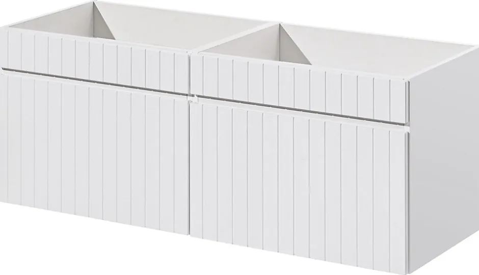 Furnidea Double meuble sous vasque à suspendre ICONIC blanc 120 cm