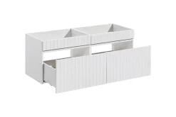 Furnidea Double meuble sous vasque à suspendre ICONIC blanc 120 cm