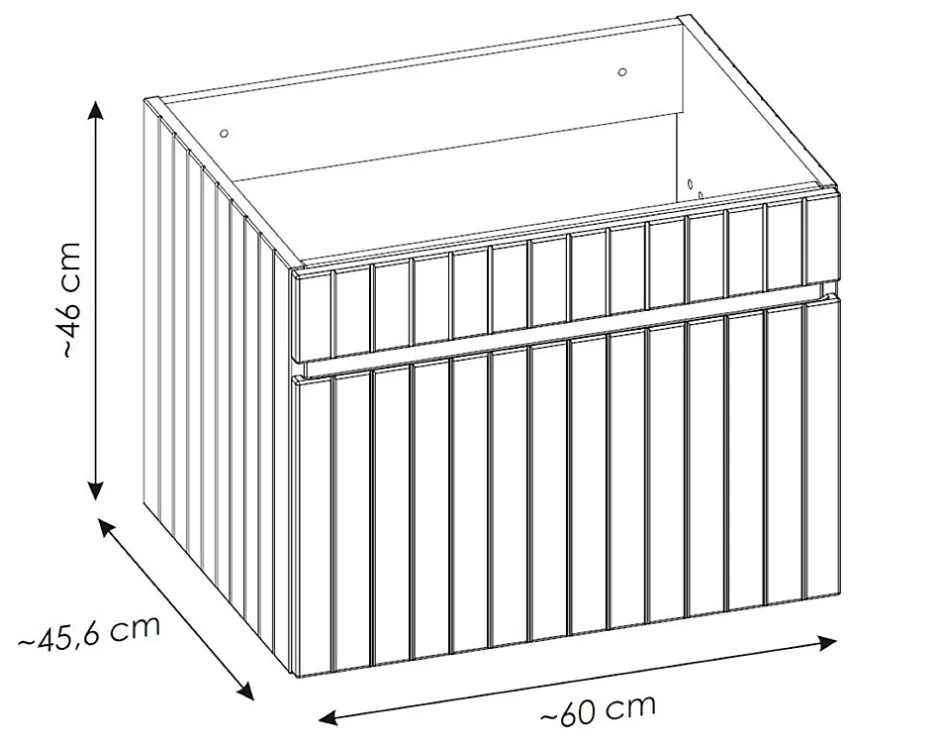 Furnidea Double meuble sous vasque à suspendre ICONIC blanc 120 cm