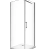 Laneri Douche de 8 mm avec porte à battant et paroi fixe lateraleH.200 -77-79 porte x 78,5-80,5 fixe
