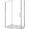 Laneri Douche de 6 mm avec un paroi fixe laterale et une porte coulissante - 77,5-80 fixe x 105-110 coulissante
