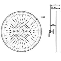 Swiss Aqua Technologies Douche de tête 1 jet ronde, diamètre 30 cm, noir/chrome (SATBSHS81)