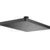Bernstein Douche de tête autonettoyante en ABS - D2517 - 25x17cm - couleur noir mat ou chrome Noir mat