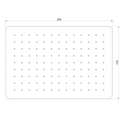 Bernstein Douche de tête autonettoyante en ABS - D2517 - 25x17cm - couleur noir mat ou chrome Noir mat