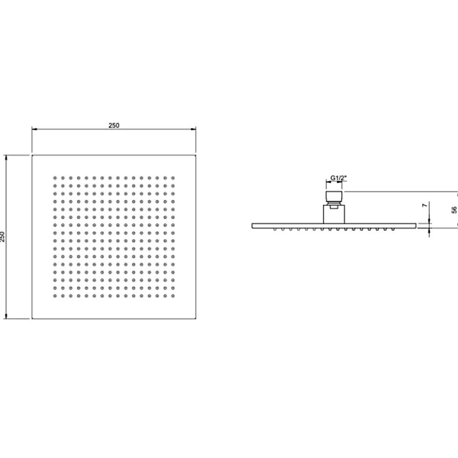 Villeroy & Boch Douche de tête VILLEROY ET BOCH Universal rectangle Noir mat* Pommeau De Douche, Flexible Et Barre De Douche