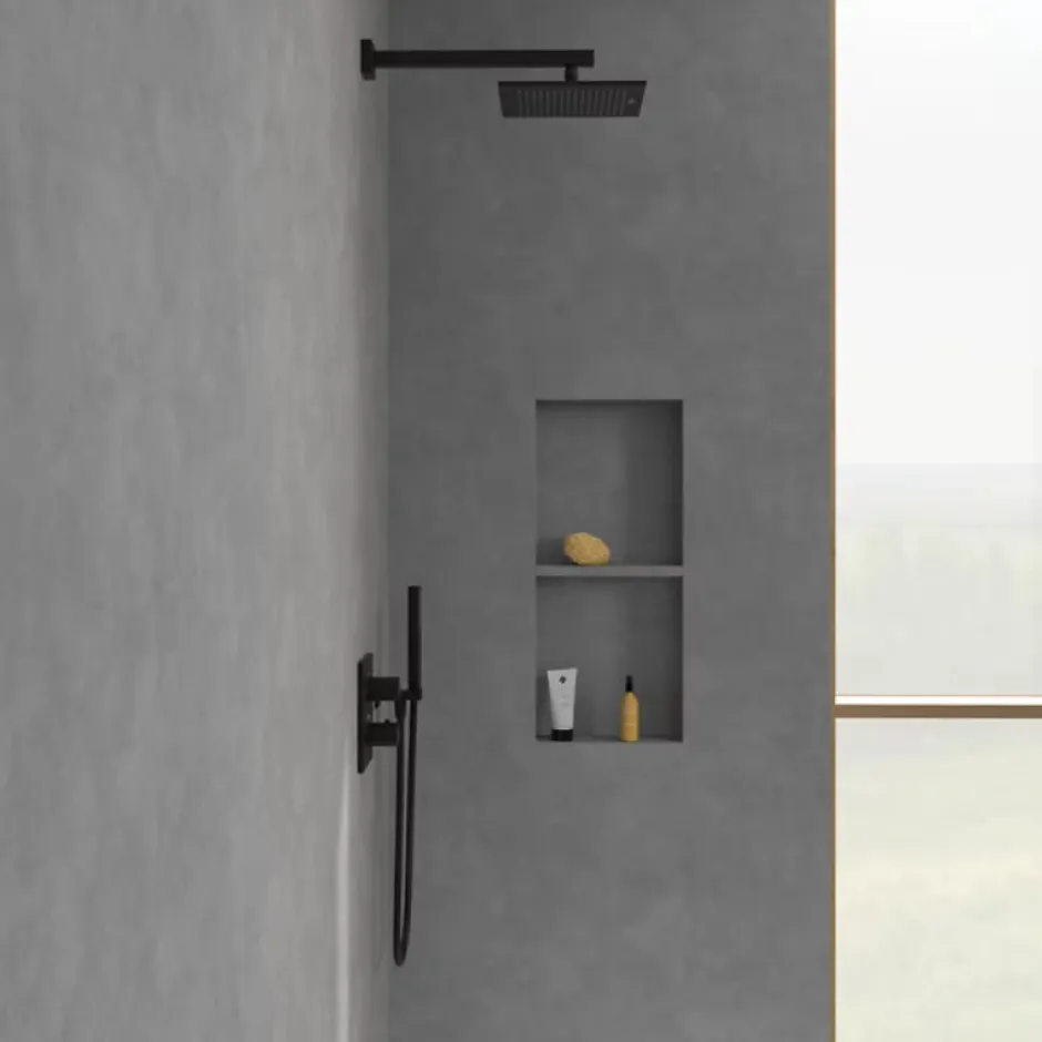 Villeroy & Boch Douche de tête VILLEROY ET BOCH Universal rectangle Noir mat* Pommeau De Douche, Flexible Et Barre De Douche