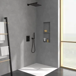 Villeroy & Boch Douche de tête VILLEROY ET BOCH Universal rectangle Noir mat* Pommeau De Douche, Flexible Et Barre De Douche