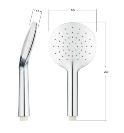 Edouard Rousseau Douchette 1 jet chromée Autoclean* Pommeau De Douche, Flexible Et Barre De Douche