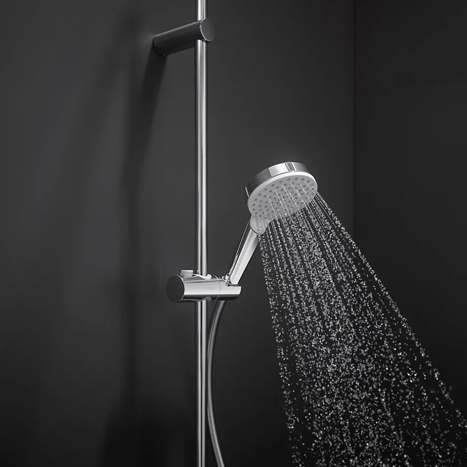 Hansgrohe Douchette 1 jet en laiton et plastique ABS, blanc, Crometta* Pommeau De Douche, Flexible Et Barre De Douche