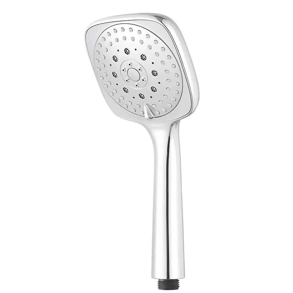 GoodHome Douchette 3 jets chromé Teesta* Pommeau De Douche, Flexible Et Barre De Douche