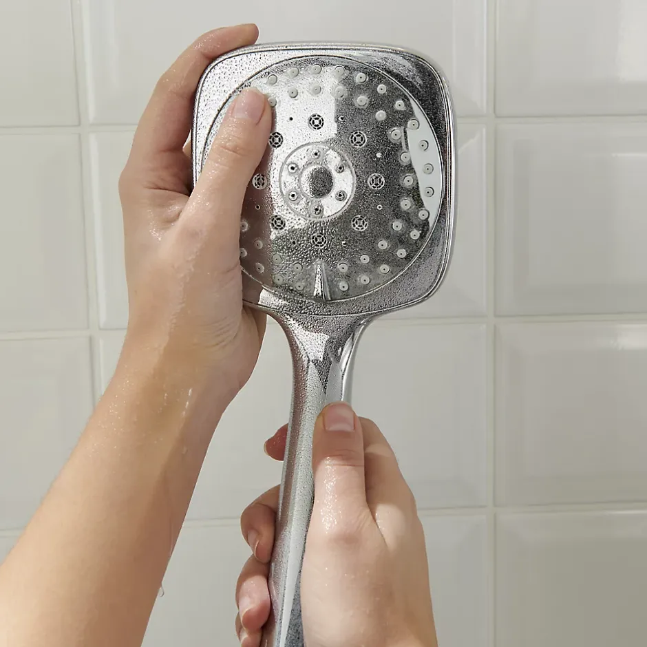 GoodHome Douchette 3 jets chromé Teesta* Pommeau De Douche, Flexible Et Barre De Douche