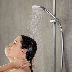 Hansgrohe Douchette 4 jets chromé Croma 100* Pommeau De Douche, Flexible Et Barre De Douche