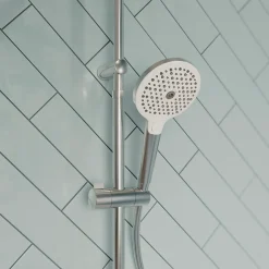GoodHome Douchette 3 jets chrome Kolima* Pommeau De Douche, Flexible Et Barre De Douche