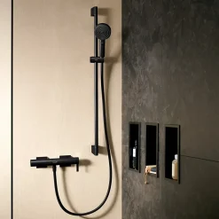 Hansgrohe Douchette 3 jets Pulsify Select noir* Pommeau De Douche, Flexible Et Barre De Douche