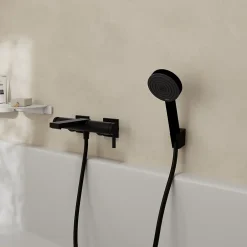 Hansgrohe Douchette 3 jets Pulsify Select noir* Pommeau De Douche, Flexible Et Barre De Douche