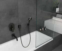 Hansgrohe Douchette à main 100 Vario EcoSmart 9 l/min noir mat Vernis Blend* Pommeau De Douche, Flexible Et Barre De Douche
