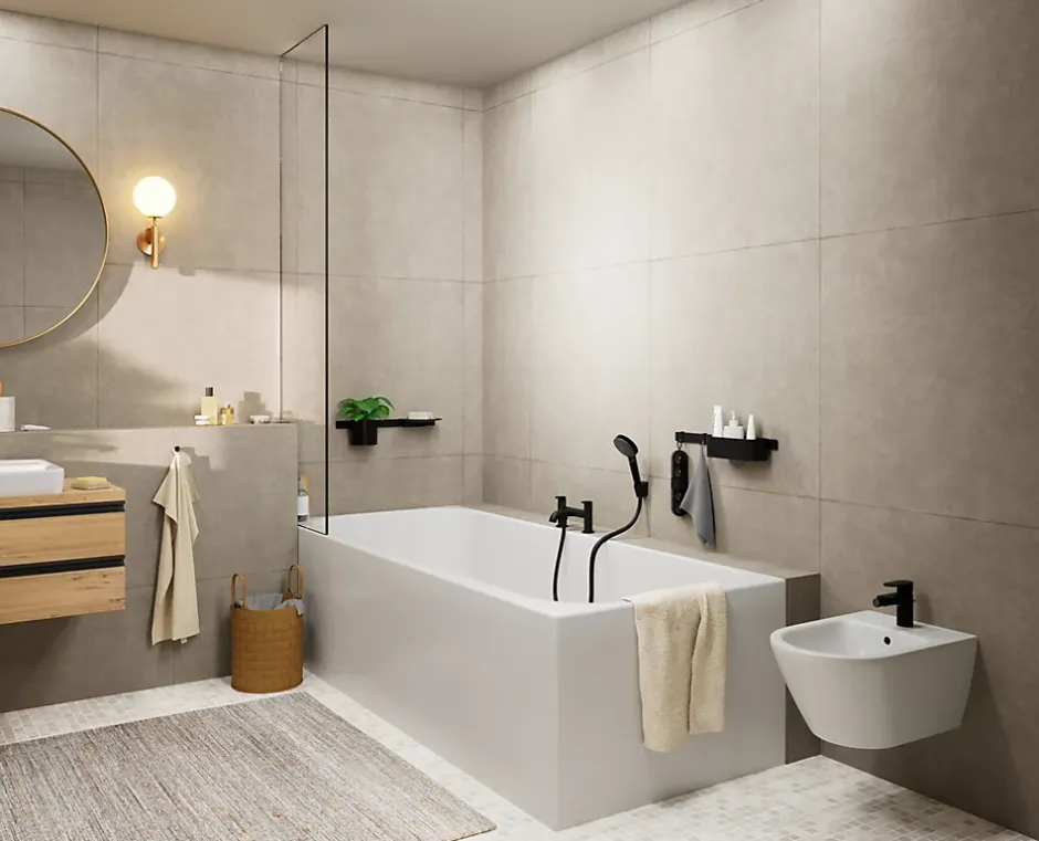 Hansgrohe Douchette à main noir mat Vernis Blend 100 Vario