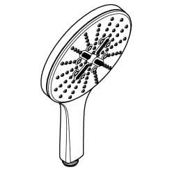 Grohe Douchette et flexible chrome rond Vitalio Smartactive 150 3 jets* Pommeau De Douche, Flexible Et Barre De Douche