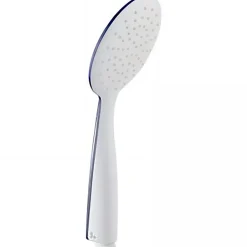 Sanindusa Douchette extra-plate blanche et chrome picots de sortie en silicone anti-calcaire Basic 105