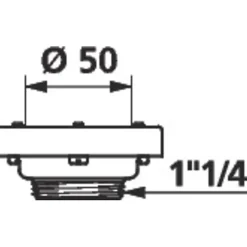 Delabie Douille de départ pour urinoir à compression sans écrou -* Urinoir