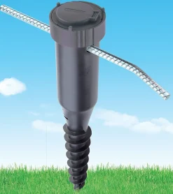 Leifheit Douille de fixation ajustable pour séchoir parapluie, avec barre à visser, en plastique, coloris noir, pour étendoir Ø 50 mm* Etendoir À Linge