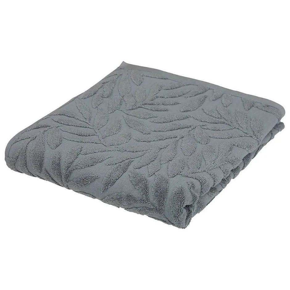 Atmosphera Créateur D'Intérieur Drap de bain "Cisel" - coton - gris foncé - 100x150 cm - Atmosphera
