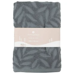 Atmosphera Créateur D'Intérieur Drap de bain "Cisel" - coton - gris foncé - 100x150 cm - Atmosphera