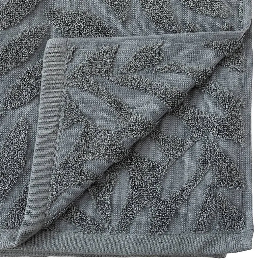 Atmosphera Créateur D'Intérieur Drap de bain "Cisel" - coton - gris foncé - 100x150 cm - Atmosphera
