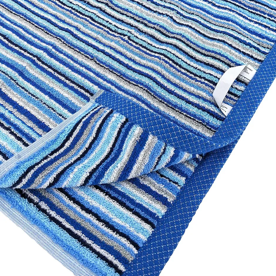 Linnea Drap de bain coton 500g/m2 collection PURE STRIPES II Bleu
