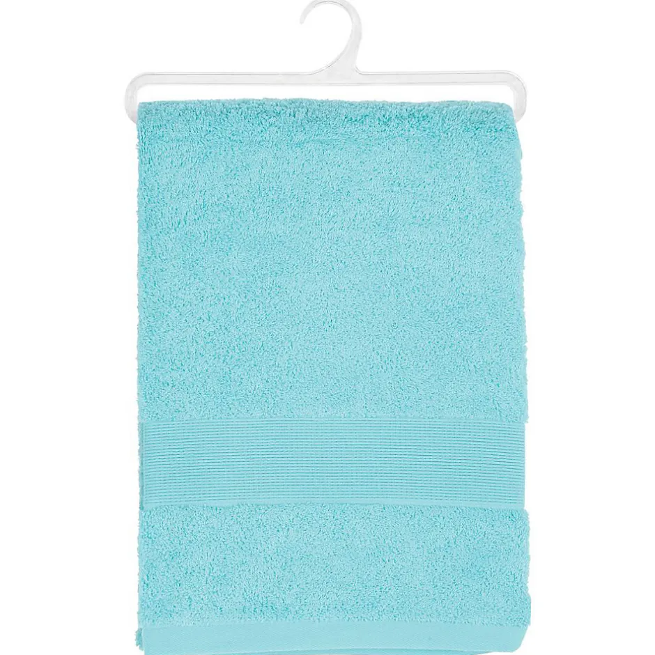 Atmosphera Créateur D'Intérieur Drap de bain Essentiel - coton 450 gr/m² - bleu aqua 100x150 cm - Atmosphera