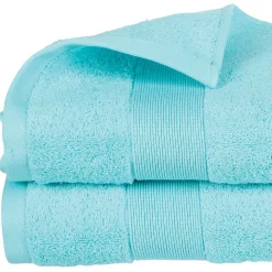 Atmosphera Créateur D'Intérieur Drap de bain Essentiel - coton 450 gr/m² - bleu aqua 100x150 cm - Atmosphera