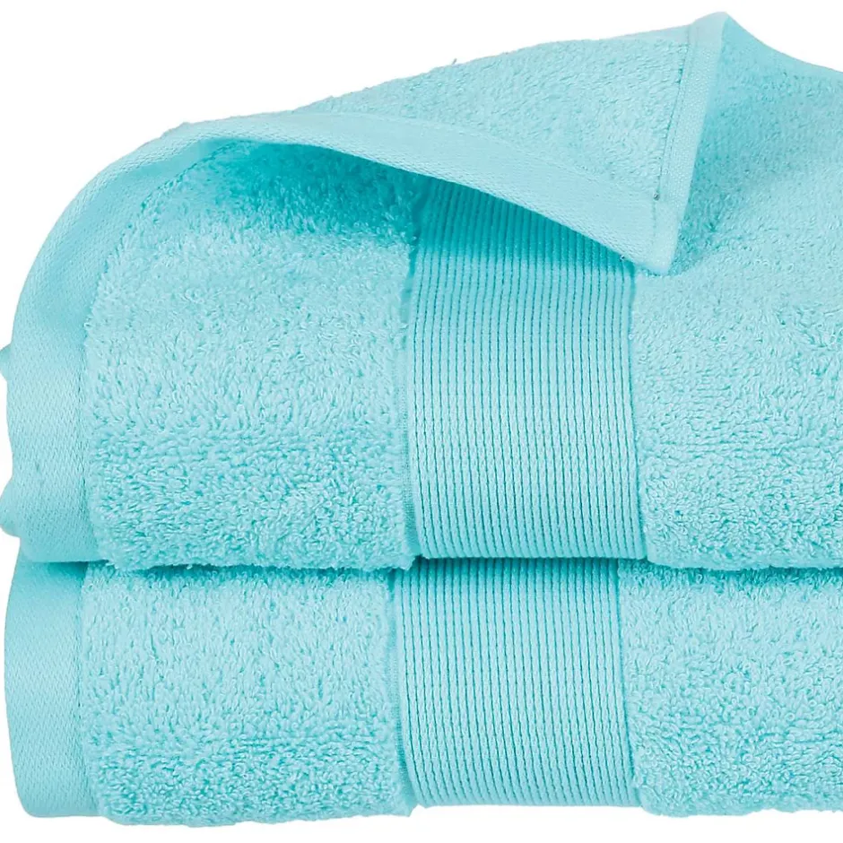 Atmosphera Créateur D'Intérieur Drap de bain Essentiel - coton 450 gr/m² - bleu aqua 100x150 cm - Atmosphera