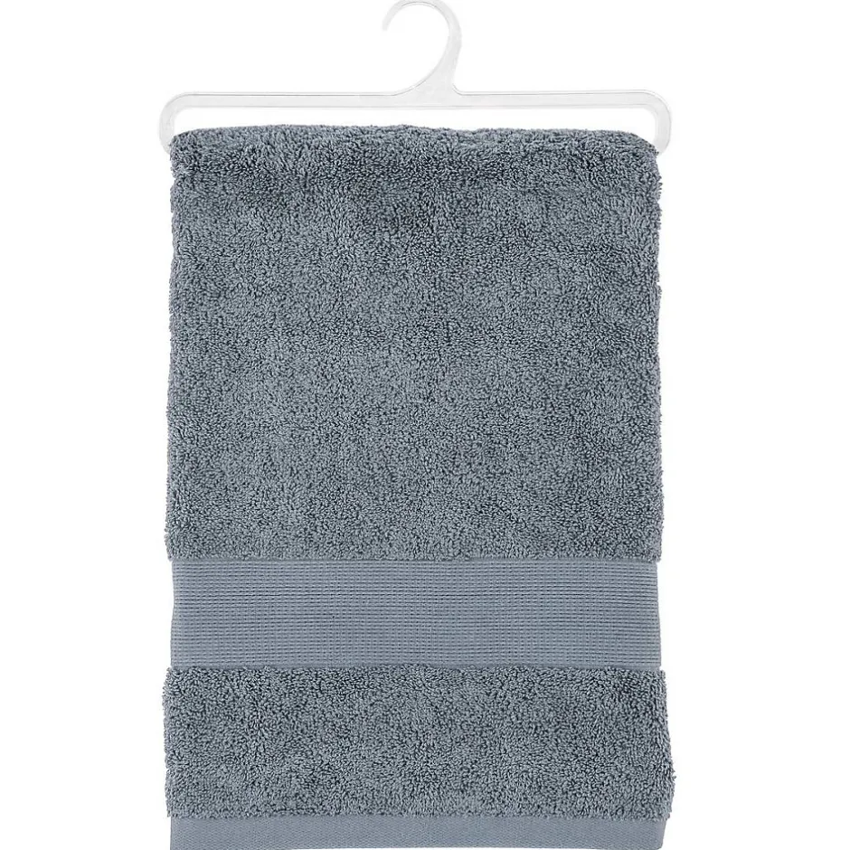 Atmosphera Créateur D'Intérieur Drap de bain Essentiel - coton 450 gr/m² - gris anthracite 100x150 cm - Atmosphera* Serviette De Toilette