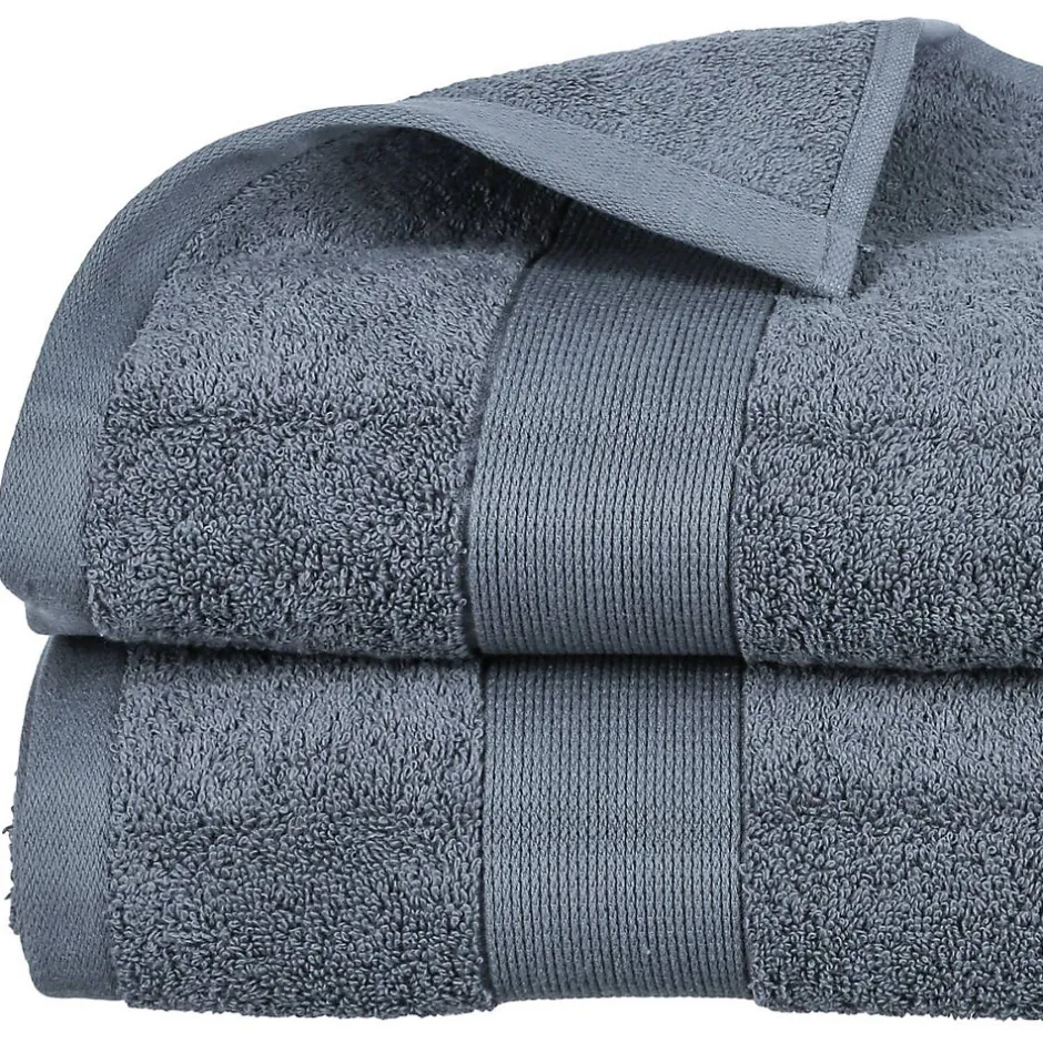 Atmosphera Créateur D'Intérieur Drap de bain Essentiel - coton 450 gr/m² - gris anthracite 100x150 cm - Atmosphera* Serviette De Toilette