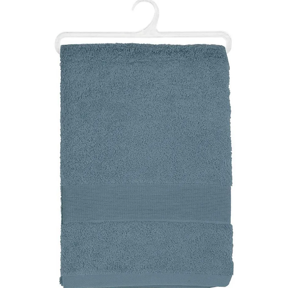 Atmosphera Créateur D'Intérieur Drap de bain Essentiel - coton 450 gr/m² - gris orage 100x150 cm - Atmosphera