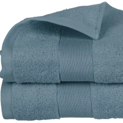 Atmosphera Créateur D'Intérieur Drap de bain Essentiel - coton 450 gr/m² - gris orage 100x150 cm - Atmosphera