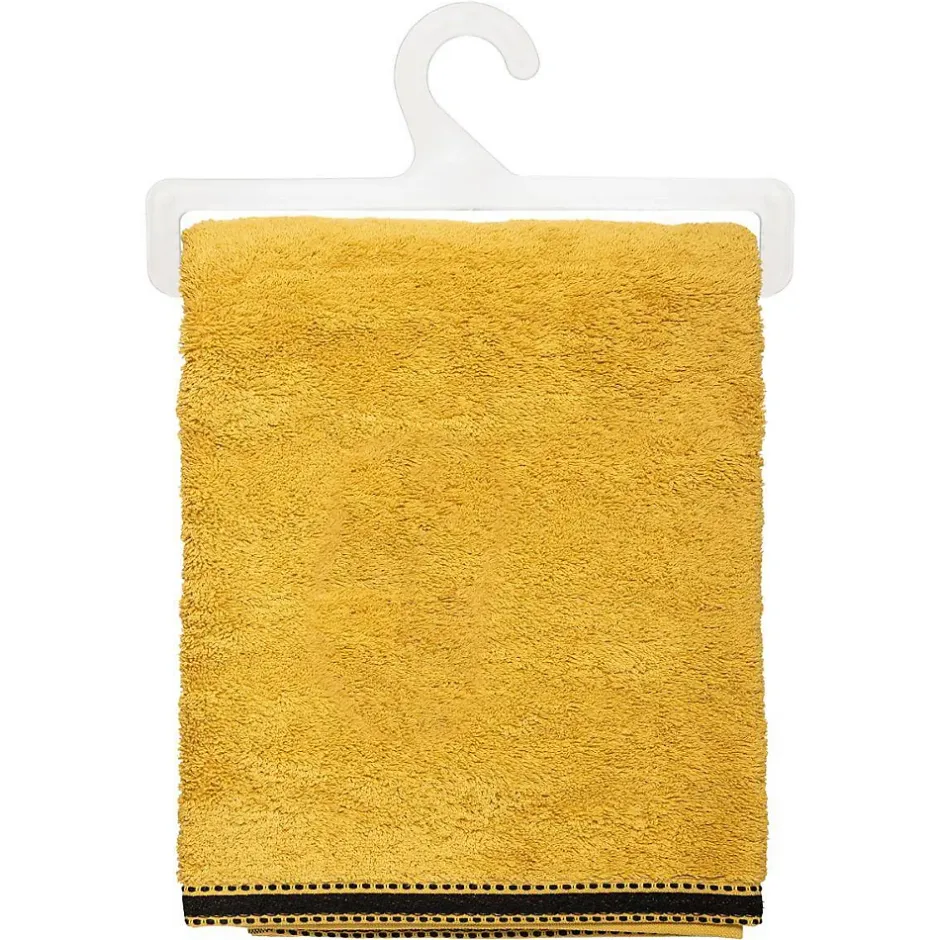 Atmosphera Créateur D'Intérieur Drap de bain Joia - coton 550 gr/m² - jaune moutarde 100x150 cm - Atmosphera* Serviette De Toilette