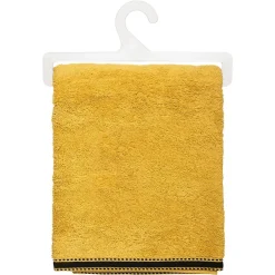 Atmosphera Créateur D'Intérieur Drap de bain Joia - coton 550 gr/m² - jaune moutarde 100x150 cm - Atmosphera* Serviette De Toilette