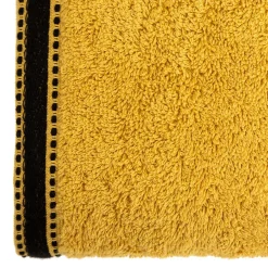 Atmosphera Créateur D'Intérieur Drap de bain Joia - coton 550 gr/m² - jaune moutarde 100x150 cm - Atmosphera* Serviette De Toilette