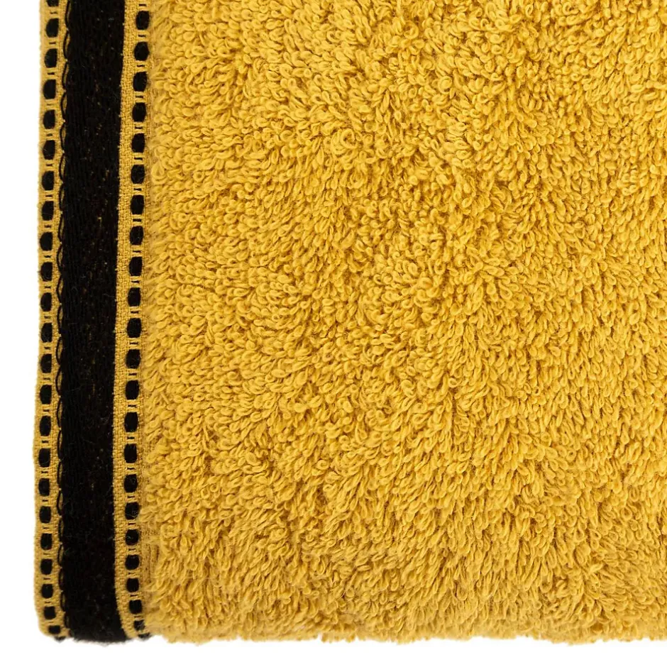 Atmosphera Créateur D'Intérieur Drap de bain Joia - coton 550 gr/m² - jaune moutarde 100x150 cm - Atmosphera* Serviette De Toilette