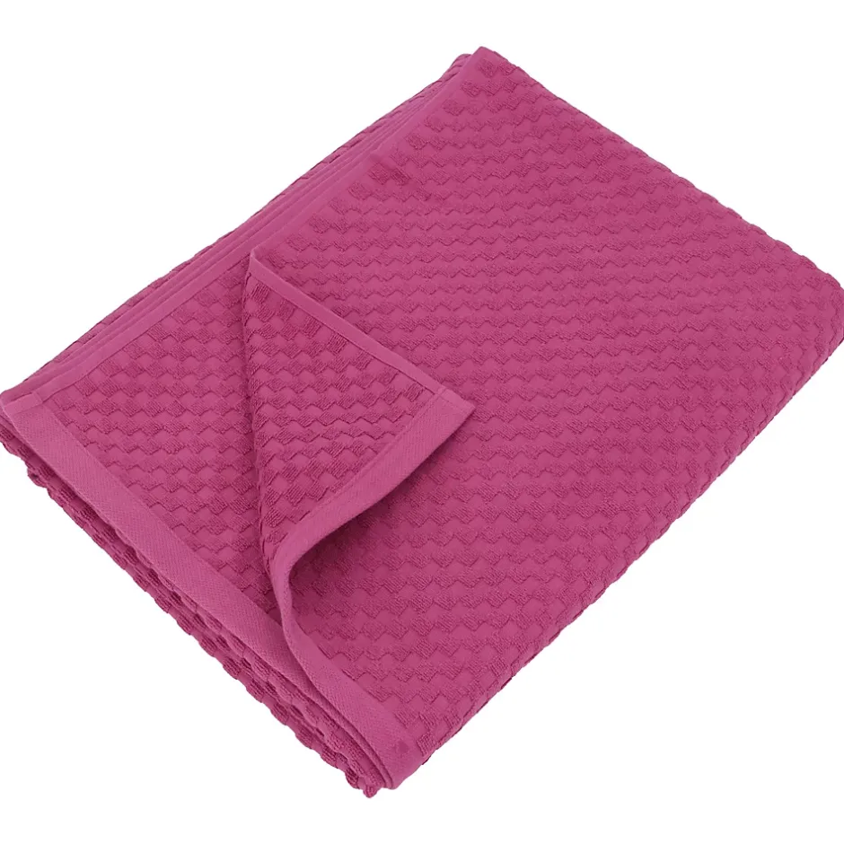 Linnea Drap de bain éponge coton 100x170 cm coton DAMA fuchsia