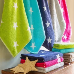 Linnea Drap de bain 85x200 cm coton 480g/m2 STARS Rose* Serviette De Bain