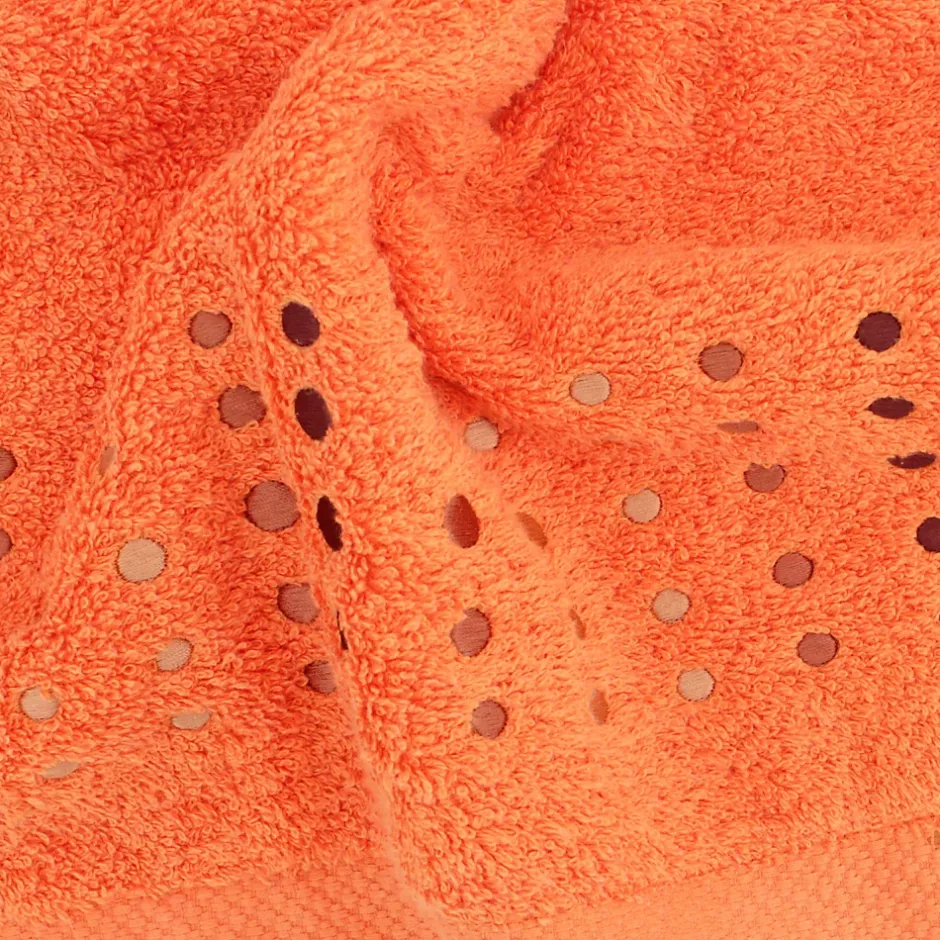 Linnea Drap de bain 100x150 cm coton 550g/m2 PURE POINTS Orange Butane* Serviette De Bain