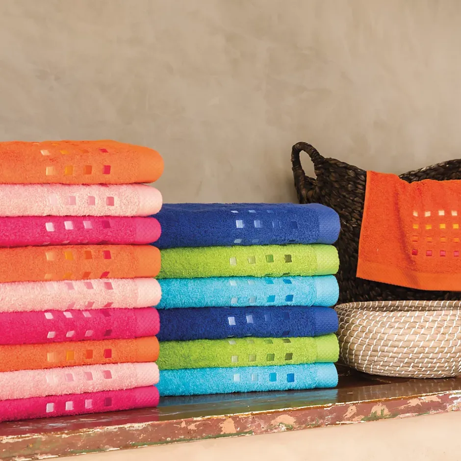 Linnea Drap de bain 100x150 cm coton 550g/m2 PURE PRIMAVERA Orange Butane* Serviette De Bain