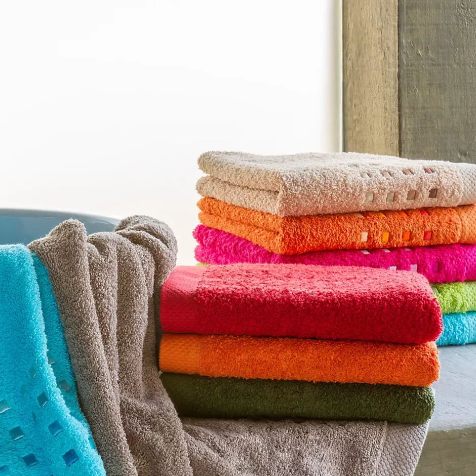 Linnea Drap de bain 100x150 cm coton 550g/m2 PURE PRIMAVERA Orange Butane* Serviette De Bain