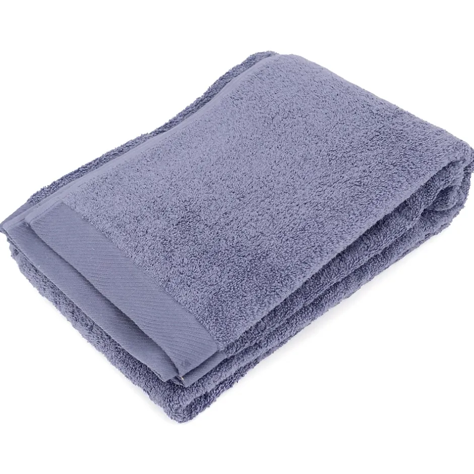 Linnea Drap de bain 100x150 cm coton peigné ALBA acier* Serviette De Bain