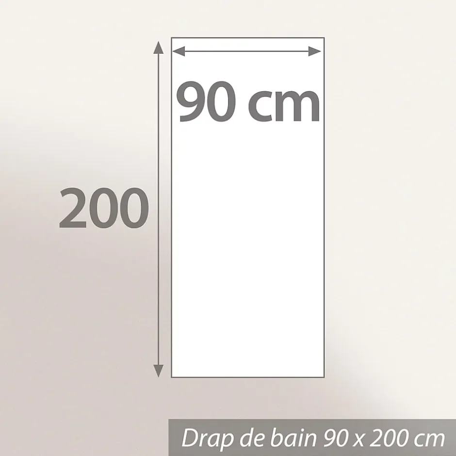 Linnea Drap de bain 90x200 cm FICUS Vert 500g/m2 pur coton biologique