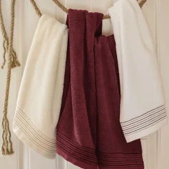 Linnea Drap de bain 100x150 cm JULIET Rouge bordeaux 520g/m2